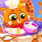 Lovely Virtual Cat At Restaurant